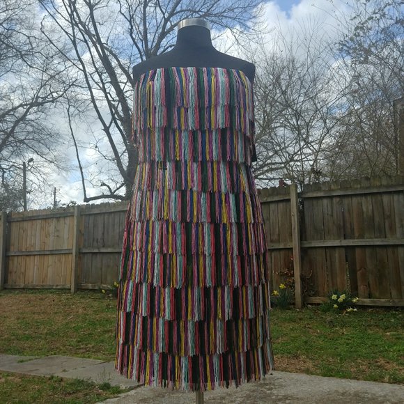 Strapless Fringe Dress - Picture 2 of 8